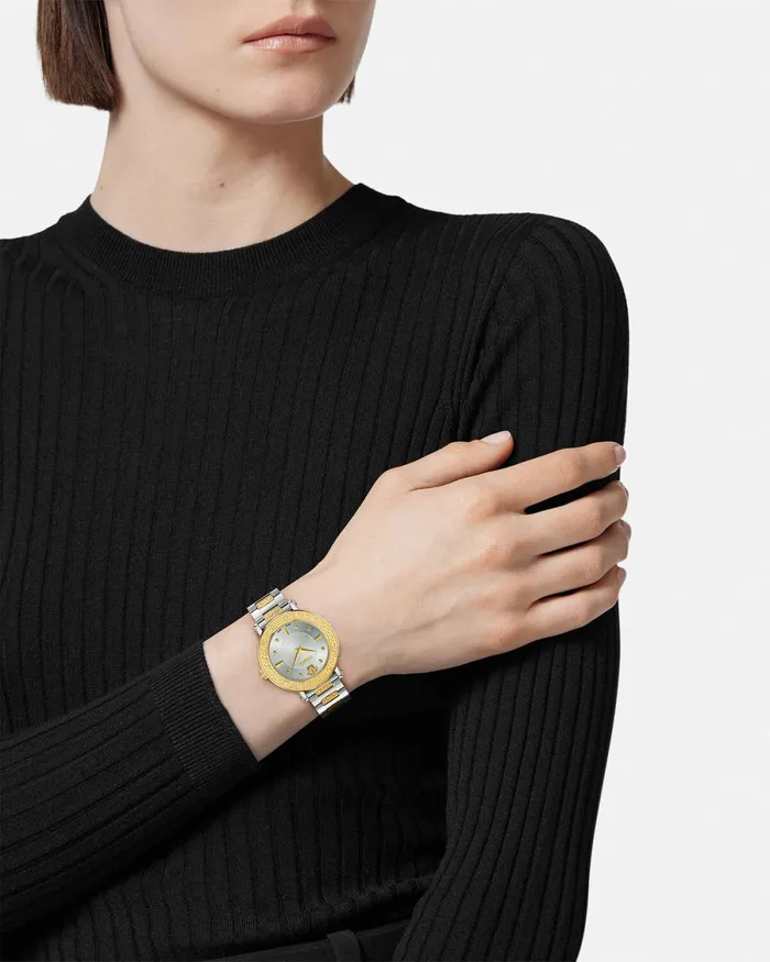 Versace Greca Sphere Watch Silvergold Women Watches