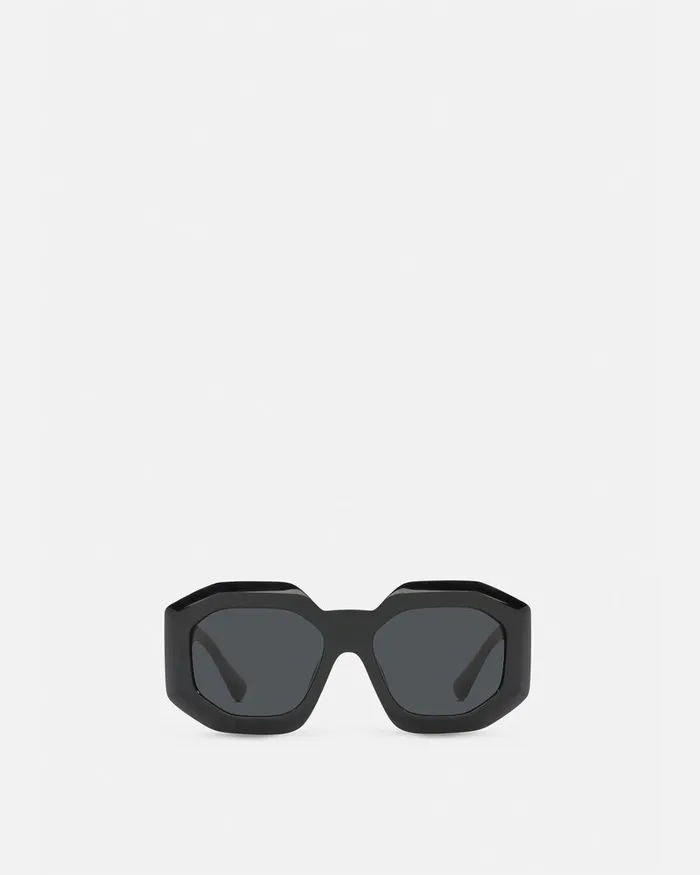 Versace Maxi Medusa Biggie Squared Sunglasses Blackgold Women Sunglasses