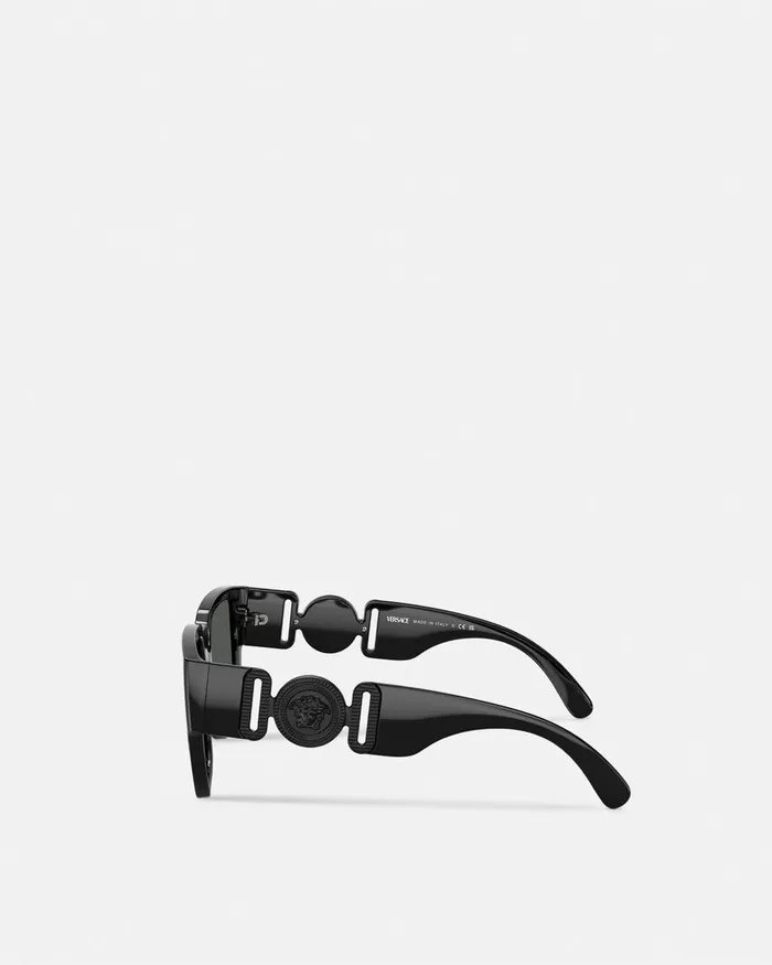 Versace Medusa Biggie Additional Fit Sunglasses Black Men Sunglasses