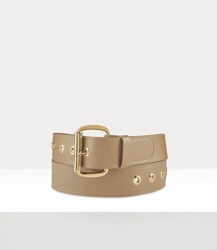 Vivienne Westwood Belts And Harnesses WomenMen Alex Belt Gold Nebbia Beige Leather