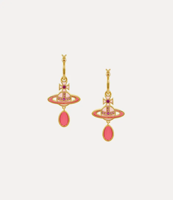 Vivienne Westwood Earrings Women Concetta Drop Earrings Goldrose Peachindian Pink Resinfuchsiarose