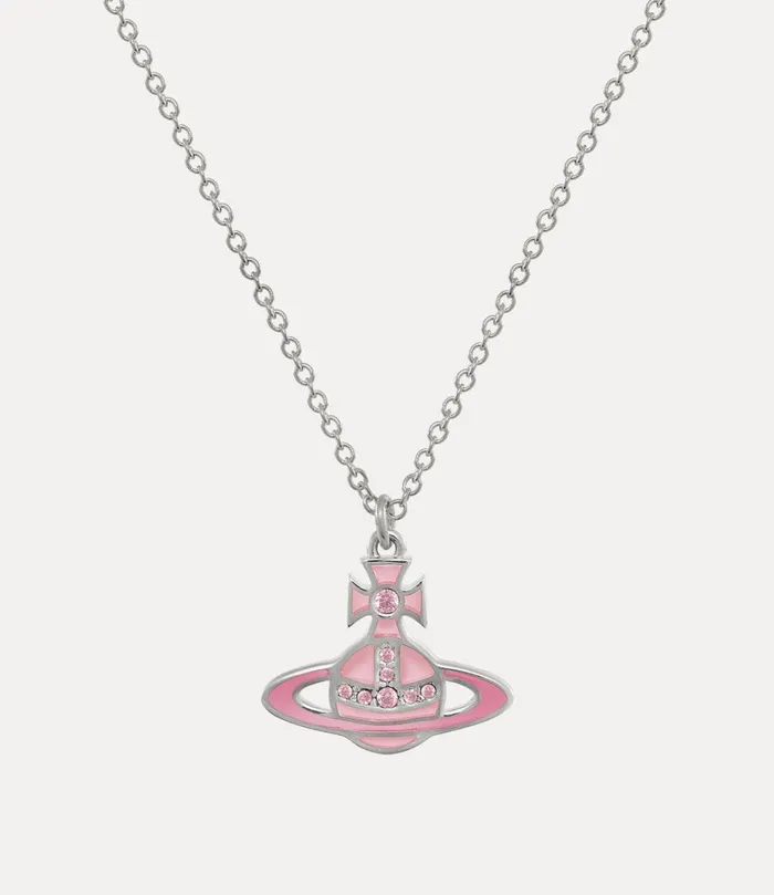Vivienne Westwood Necklaces Men Concetta Bas Relief Pendant Necklace Platinumpinkfuchsiarose