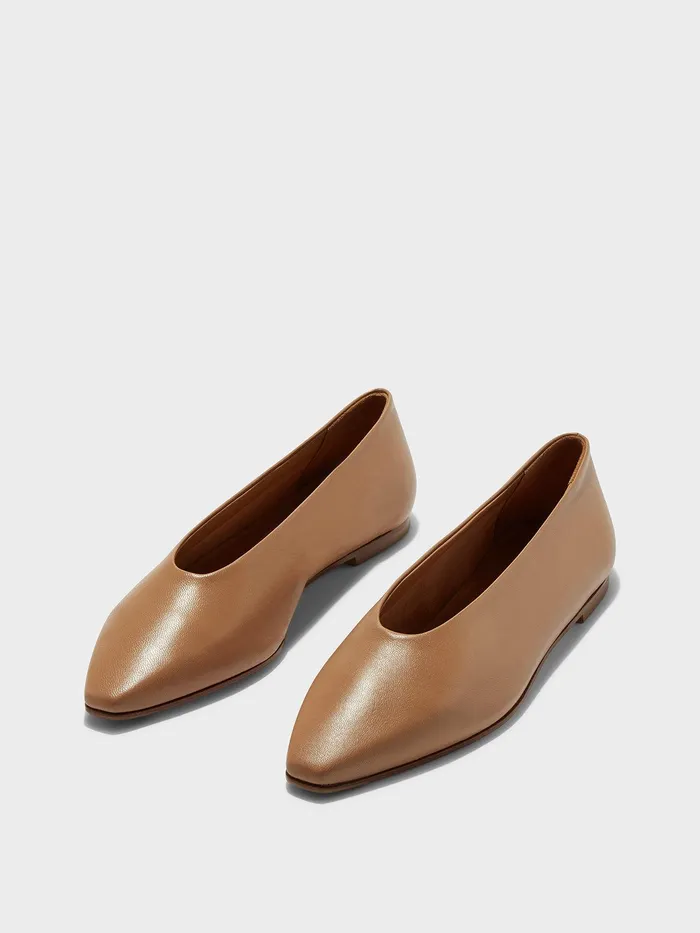 Women Aeyde BETTY Hazelnut Ballet Flat Aeyde Flats