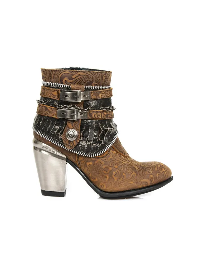 Women Ankle Boot Texas MTx002C12 New Rock Heels