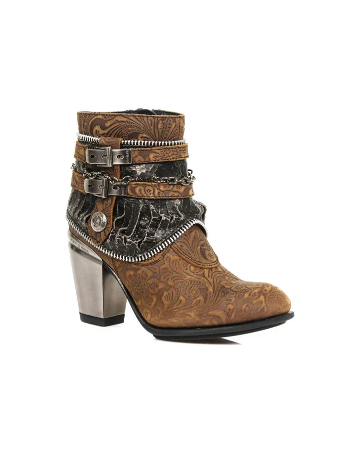 Women Ankle Boot Texas MTx002C12 New Rock Heels