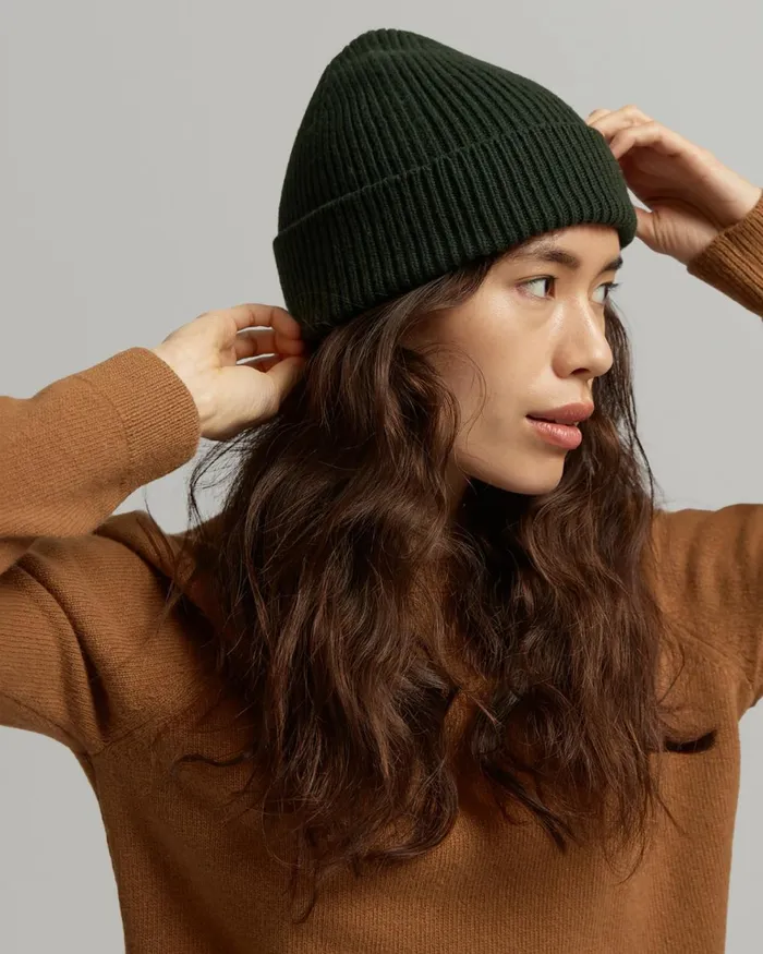 Women Beanies Colorful Standard Merino Wool Beanie Limestone Grey
