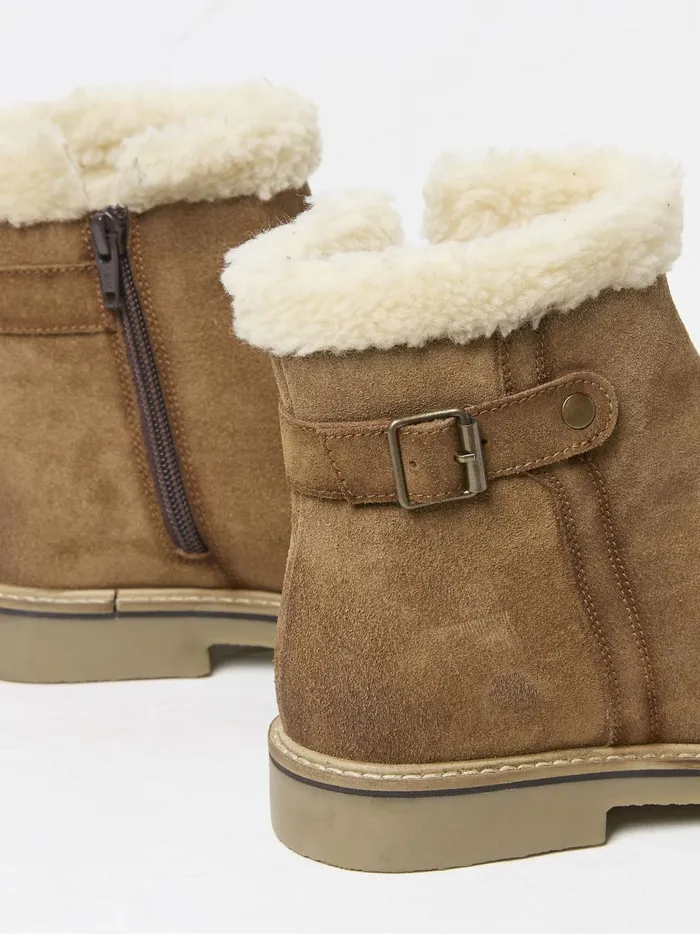 Women Boots Fat Face Maggie Brown Suede Boots