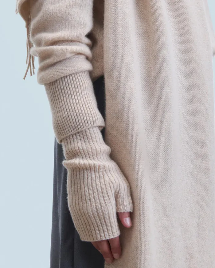 Women Cashmere Sweaters From Future Lightweight Oversized Crewneck Sweater Heather Beige