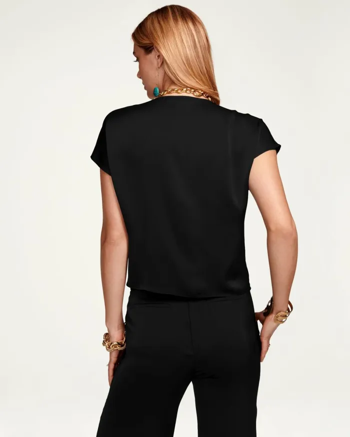 Women Hazel Front Tie Top Navy Ramy Brook Tops