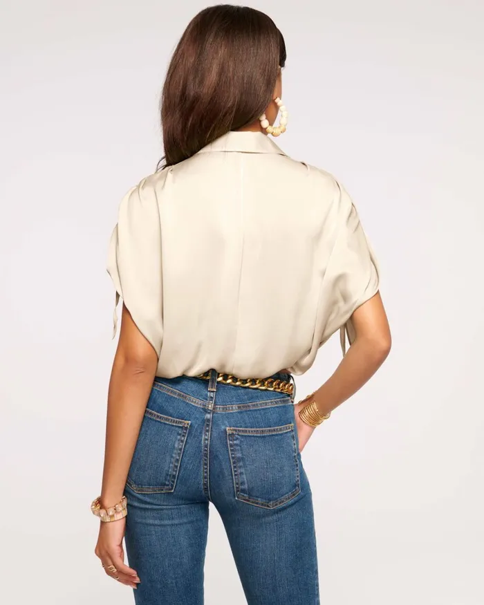 Women Jacinta Button Down Top Sandstone Ramy Brook Tops