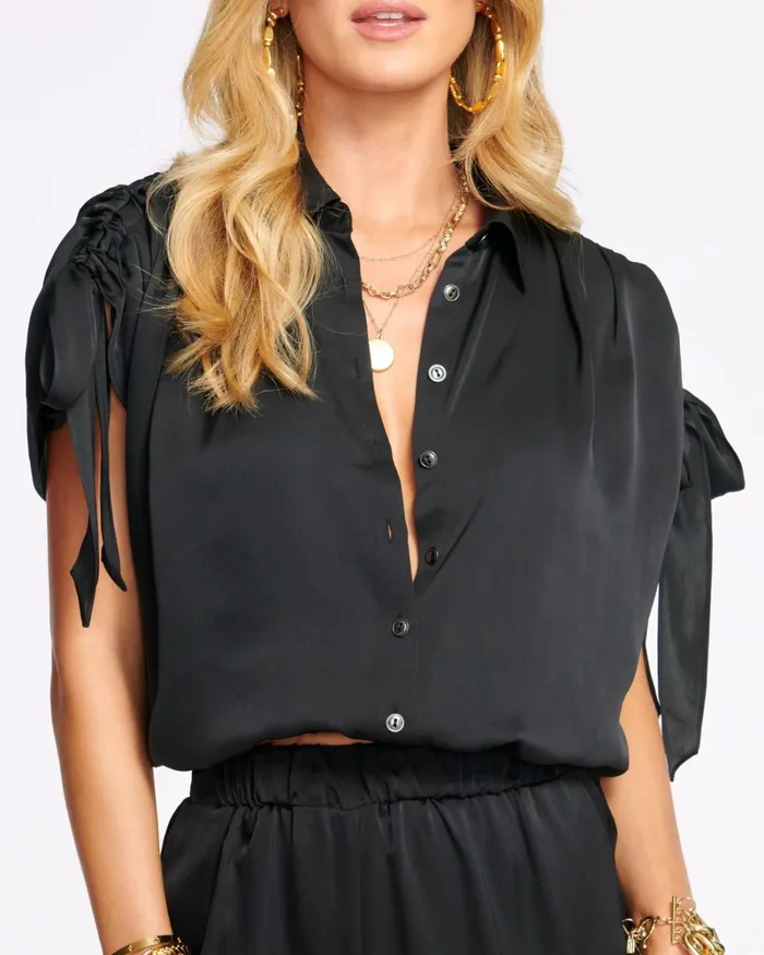 Women Jacinta Button Down Top Sandstone Ramy Brook Tops