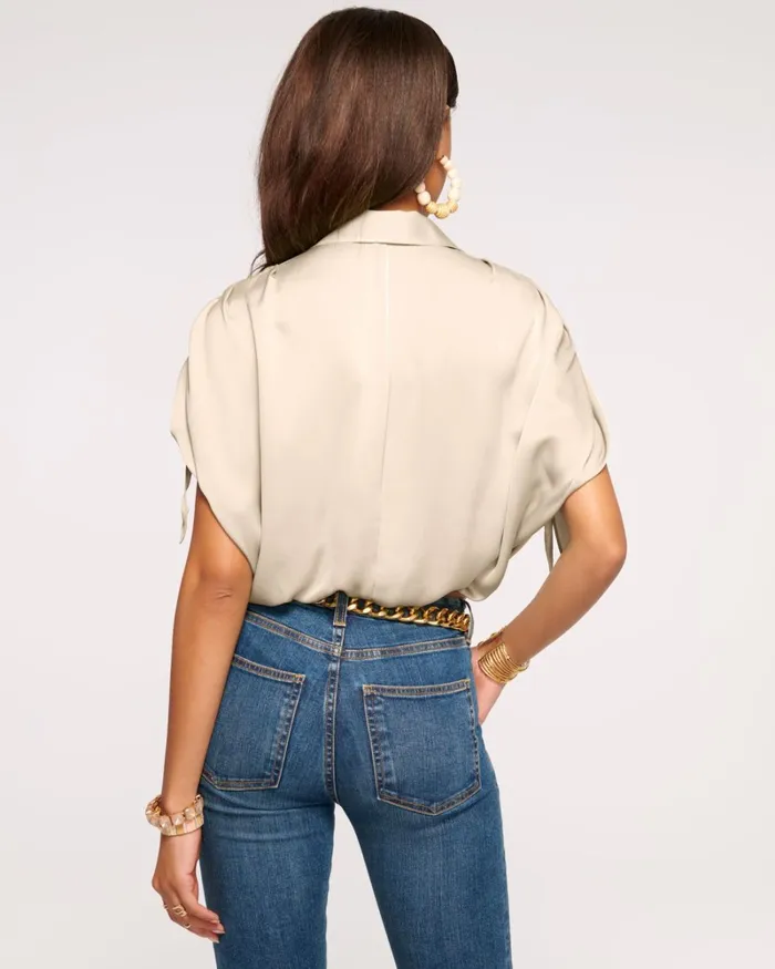 Women Jacinta Button Down Top Sandstone Ramy Brook Tops
