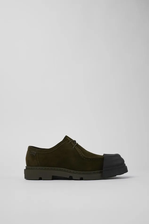 Women Junction Green Nubuck Wallabee Camper Formal Shoes