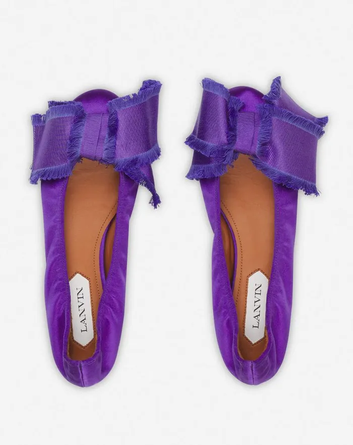 Women Lanvin Ballerinas Ballerina Flat With A Satin Bow Anemone