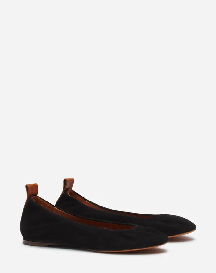 Women Lanvin Ballerinas The Suede Ballerina Flat Black