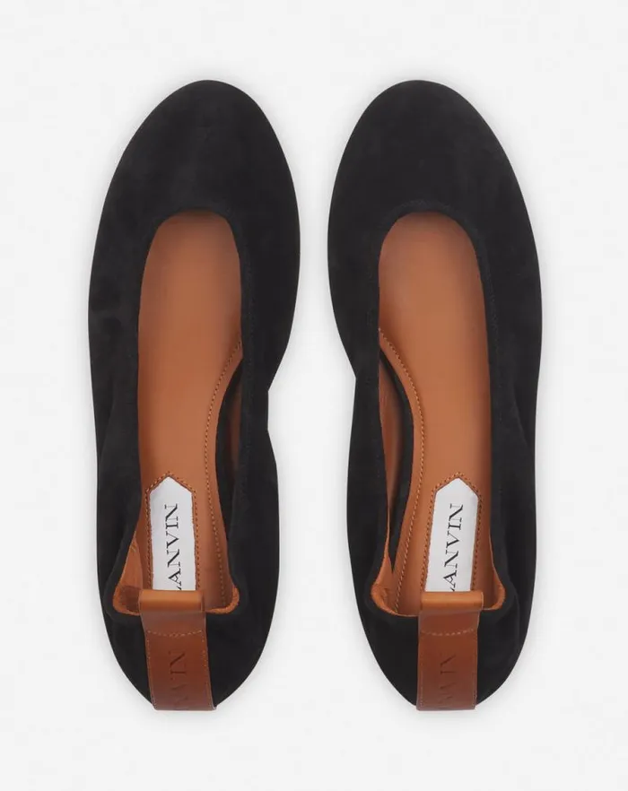 Women Lanvin Ballerinas The Suede Ballerina Flat Black
