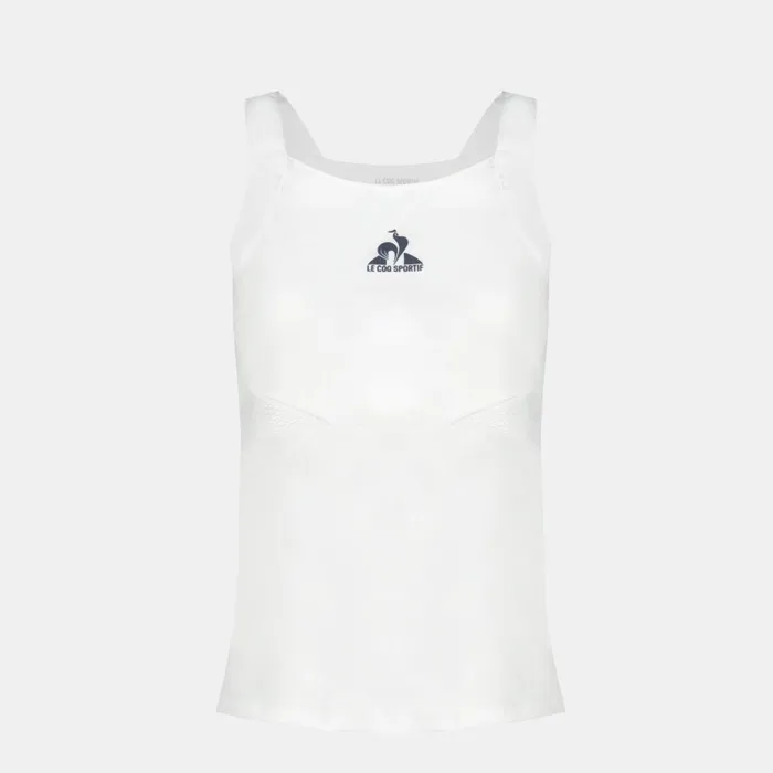 Women Le Coq Sportif Tshirts Polos Shirts And Tops Performance Tennis Tank Top New Optical White