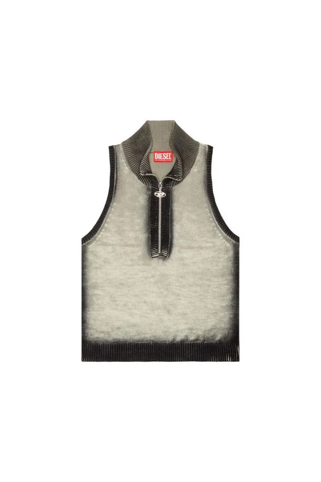 Women MIonio Grey Diesel Knitwear Women MIonio Grey Diesel Knitwear