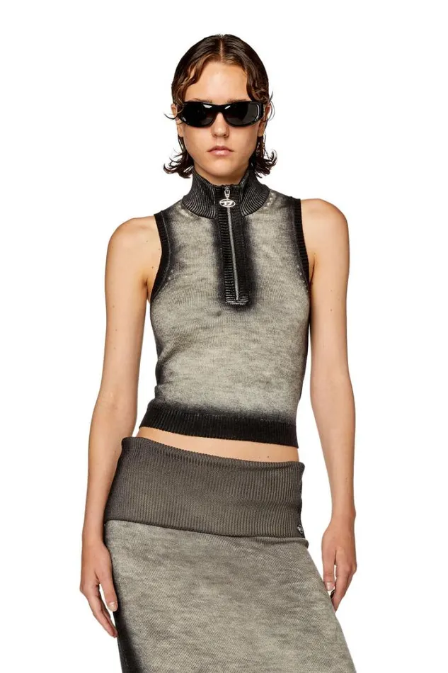 Women MIonio Grey Diesel Knitwear Women MIonio Grey Diesel Knitwear