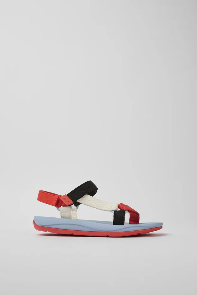 Women Match Red White And Black Sandals Camper Flat Shoes