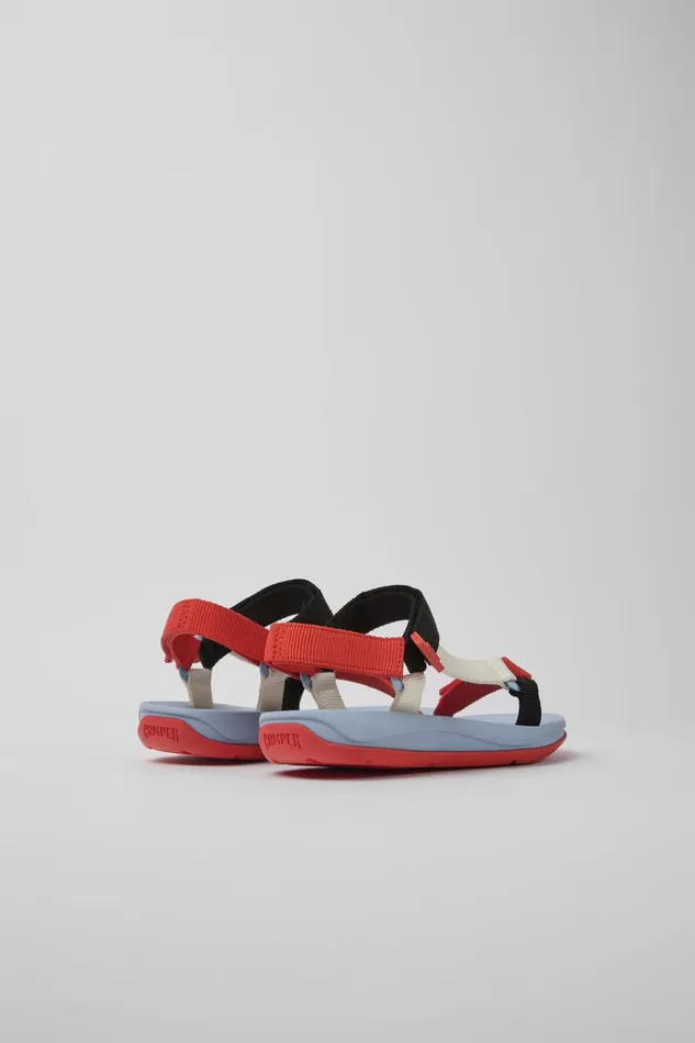 Women Match Red White And Black Sandals Camper Flat Shoes
