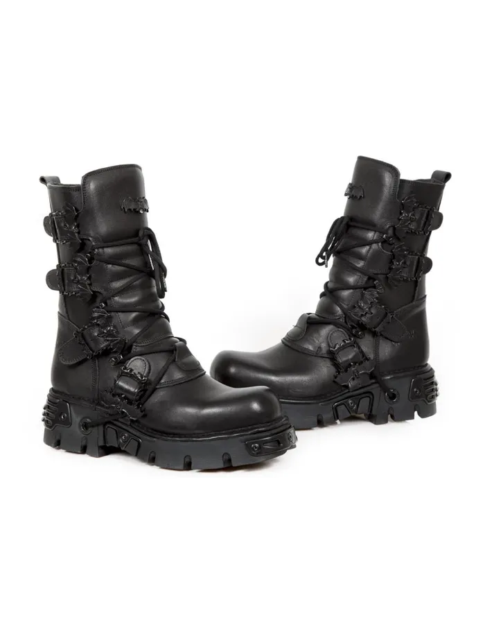 WomenMen Ankle Boot Metallic M1520C2 New Rock Boots