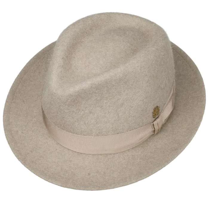 WomenMen Felt Hats Mayser Fabrice Fedora Hair Felt Hat Zechbauer Beigemottled