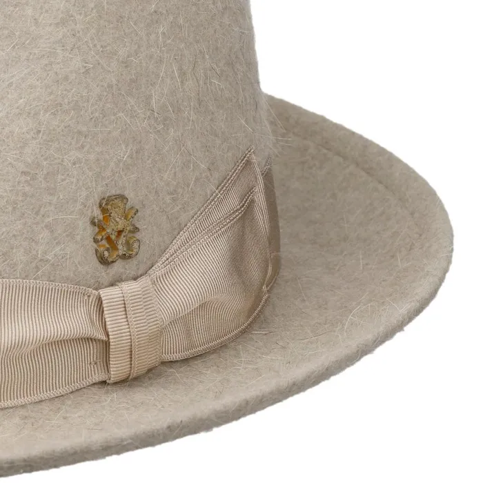 WomenMen Felt Hats Mayser Fabrice Fedora Hair Felt Hat Zechbauer Beigemottled