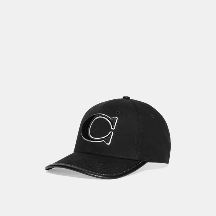 WomenMen Hats Scarves and Gloves Coach Baseball Hat Black