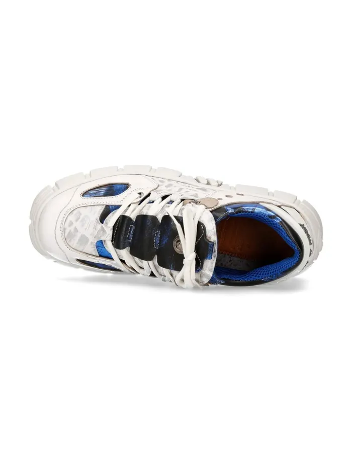 WomenMen Shoe Tower With Laces MWall002C16 New Rock Sneakers