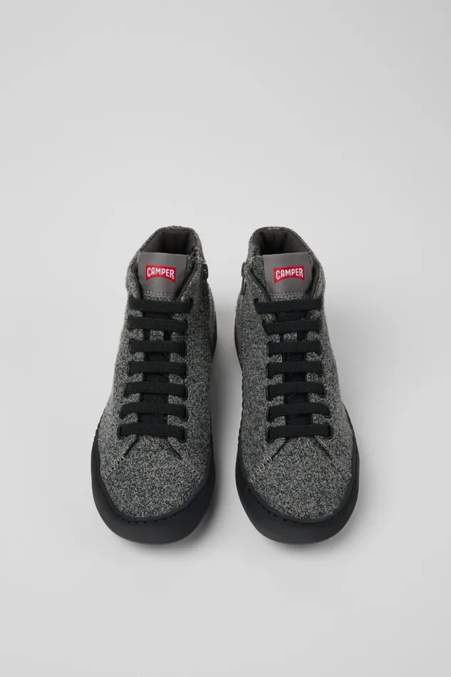 Women Peu Touring Gray Textile Ankle Boots Camper Ankle Boots