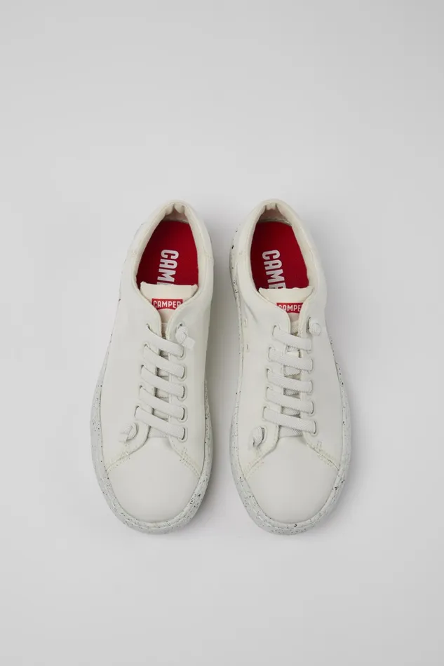 Women Peu Touring White Textile Sneaker Camper Sneakers