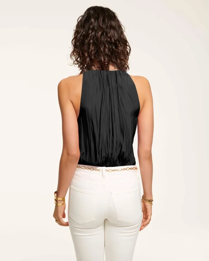 Women Piper VNeck Tank Top Black Ramy Brook Tops