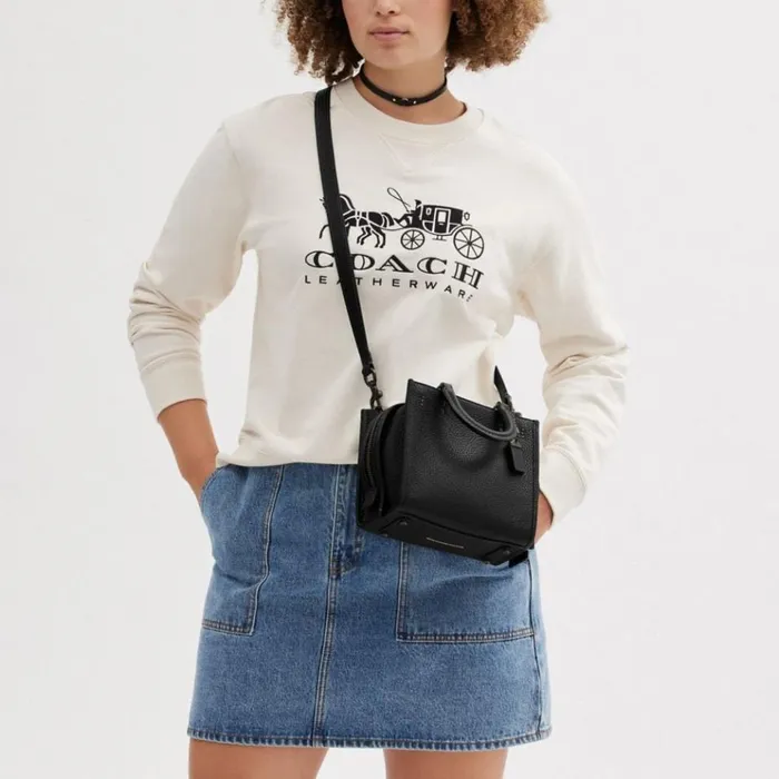 Women Satchels and Top Handles Coach Rogue 20 In Colorblock Regenerative Leather Pewterblack