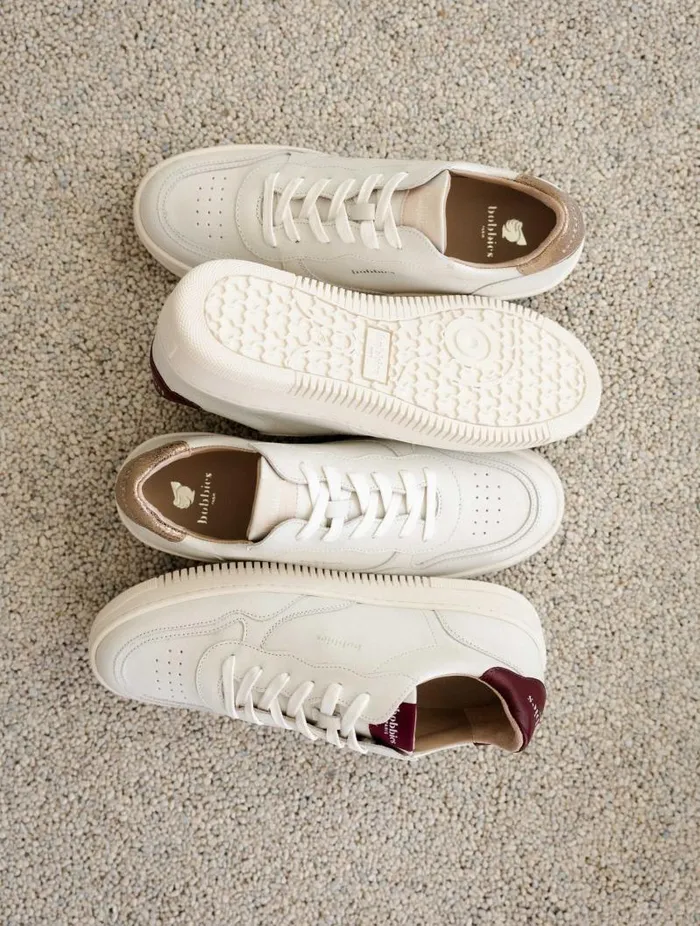 Women Sneakers Bobbies Scott Off White and Garnet Women Sneakers Bobbies Scott Off White and Garnet