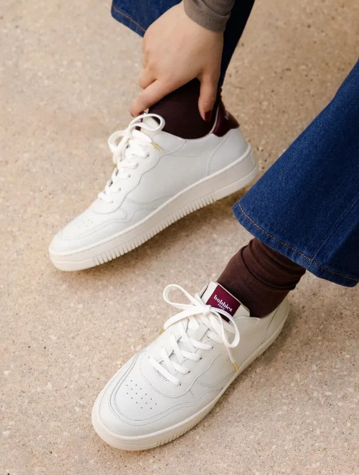 Women Sneakers Bobbies Scott Off White and Garnet Women Sneakers Bobbies Scott Off White and Garnet