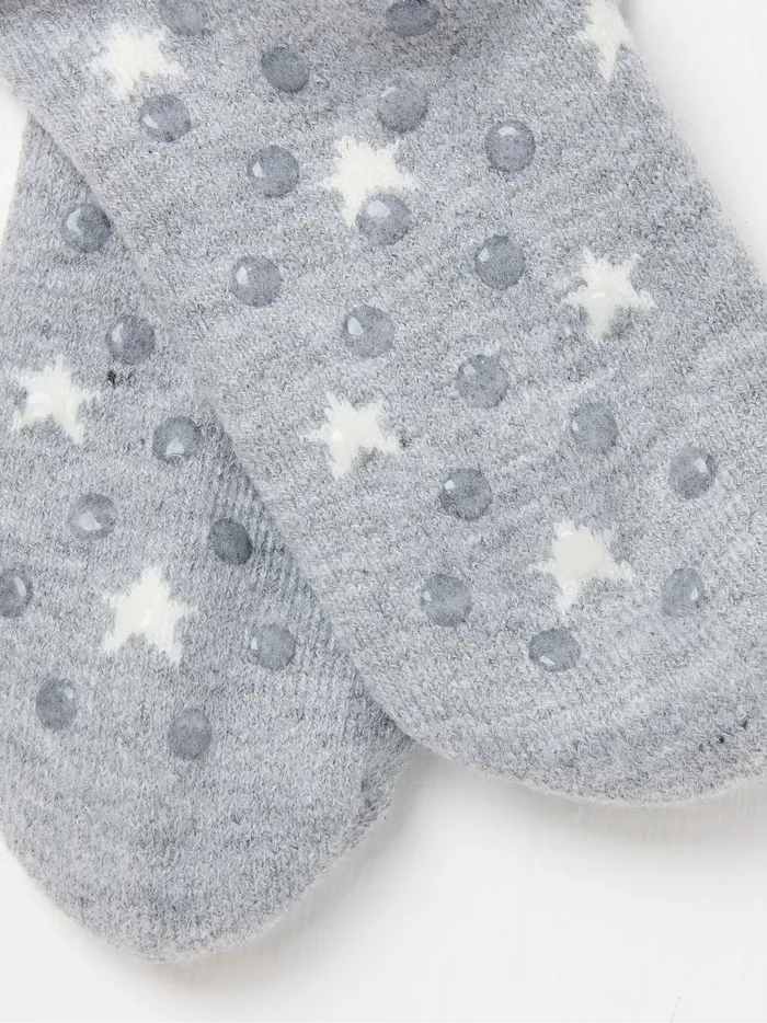 Women Socks and Tights Fat Face Grey Star House Socks