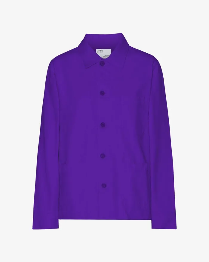 Women Workwear Jackets Colorful Standard Organic Workwear Jacket Ultra Violet Women Workwear Jackets Colorful Standard Organic Workwear Jacket Ultra Violet