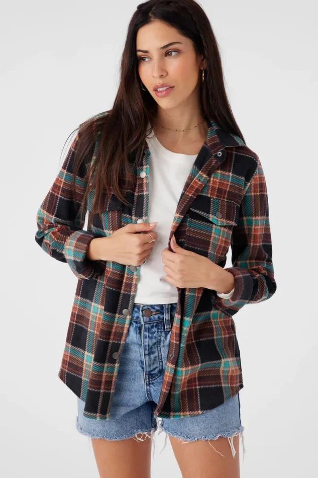ZUMA SUPERLEECE FLANNEL SHIRT Latigo Bay Women O039NEILL Clothing